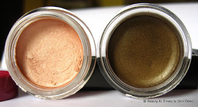 Oriflame Cream Eye Shadow: Rose Gold and Golden Brown