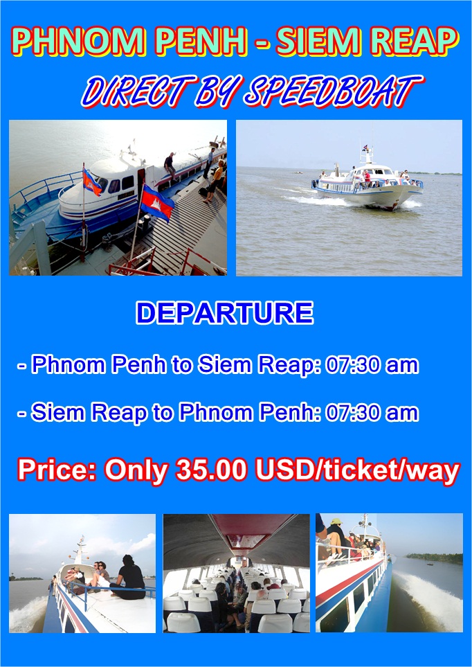 Phnom Penh Siem Reap to Phnom Penh Siem Reap Speedboats