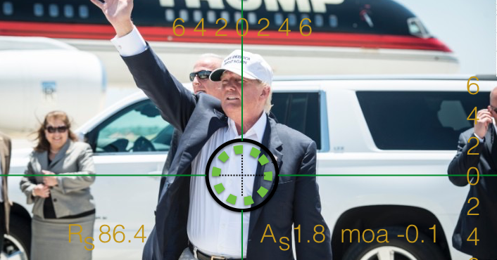 Image result for picture of trump in crosshairs