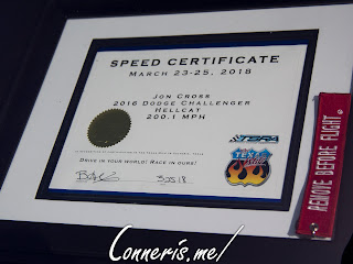 Big Jon Racing 200mph Certificate