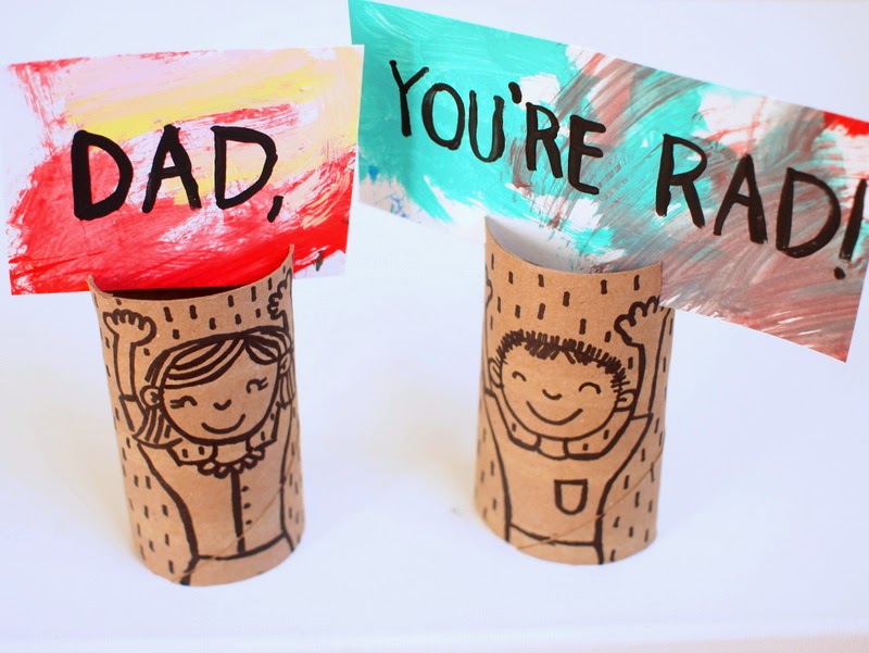 Paper Roll Father's Day Craft - Easy Craft For Dad