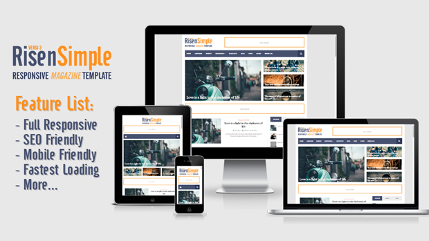 RisenSimple - Responsive Magazine Blogger Template Premium RisenSimple - Responsive Magazine Blogger Template Premium