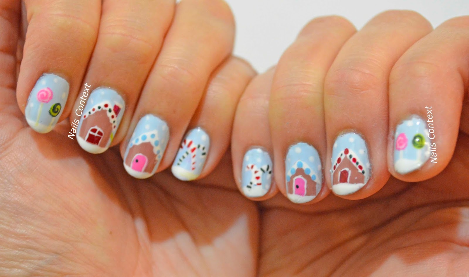 Nails Context: Gingerbread House