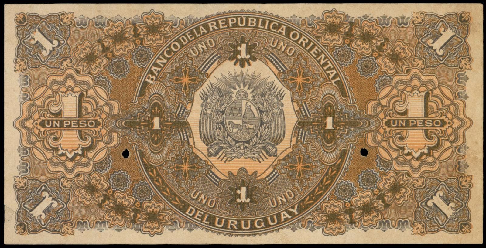 Uruguay One Peso banknote 1896