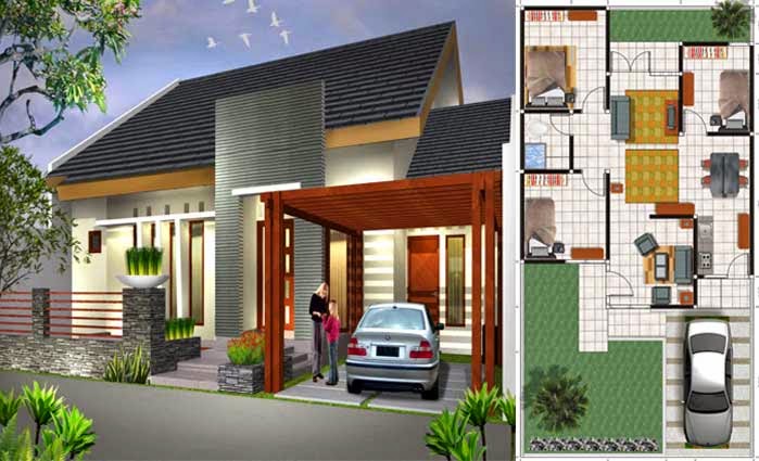 Desain Denah Rumah Minimalis Type 70 Sketsa Rumah 2 Desain Denah Rumah Minimalis Type 70 Sketsa Rumah 2