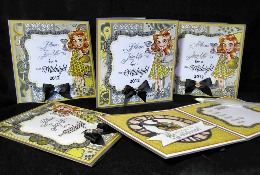 Anniebee's Craft Room New Year's Eve Party Invitations using WOW