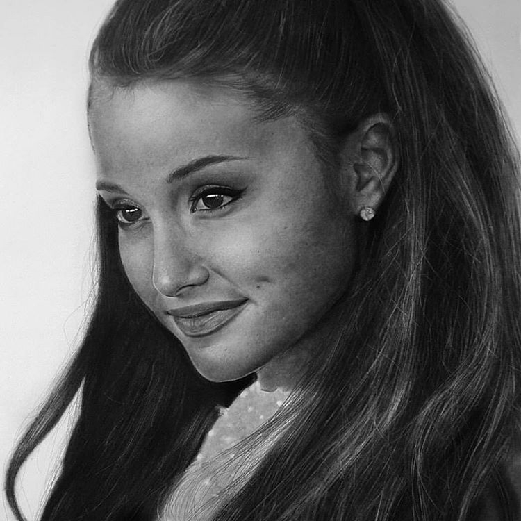 04-Ariana-Grande-Jeffrey-Appiatu-Celebrities-Expression-Immortalised-in-Portrait-Drawings-www-designstack-co
