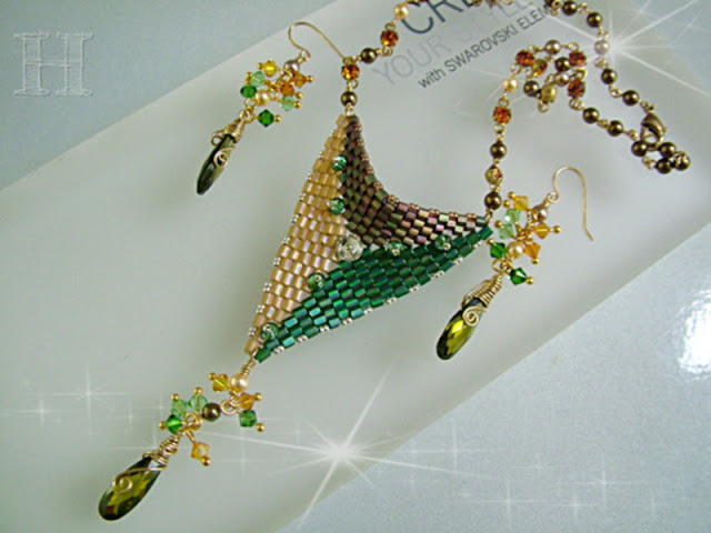 Butterfly Clasp Transformed necklace and earrings set