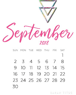 Free Printable Calendar September 2018