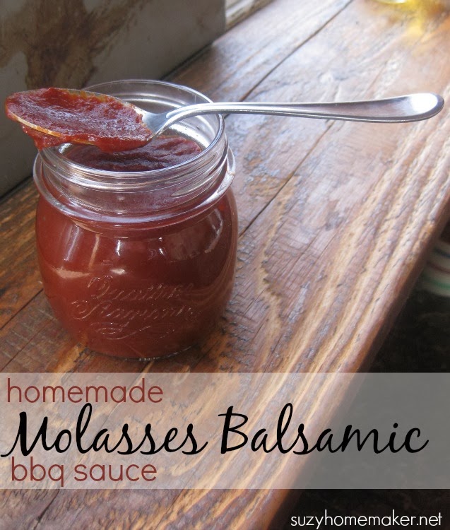 homemade molasses balsamic barbecue sauce | suzyhomemaker.net