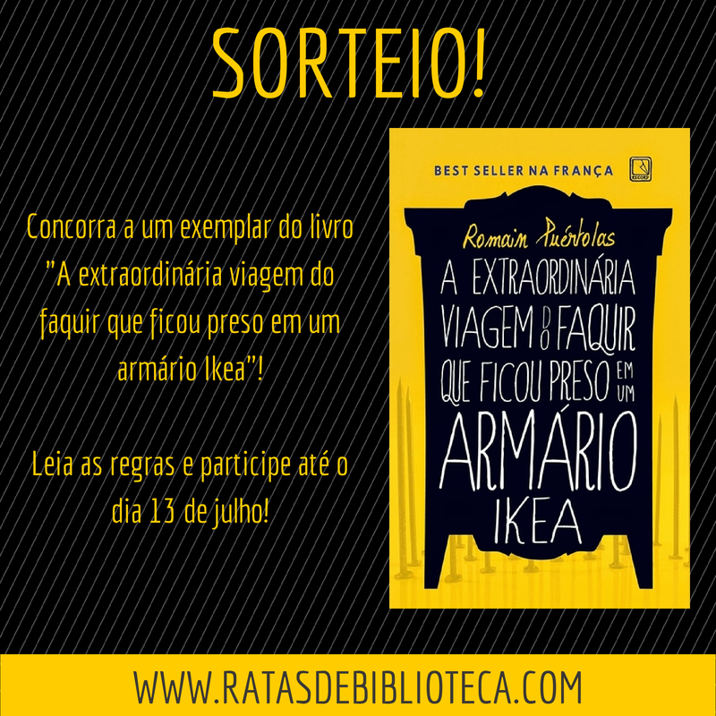 [Sorteio] Livro A extraordinária viagem do faquir que ficou preso em um armário Ikea