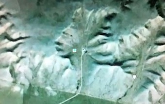 ALIEN FACE DISCOVERED ON GOOGLE EARTH IN CANADA!!!