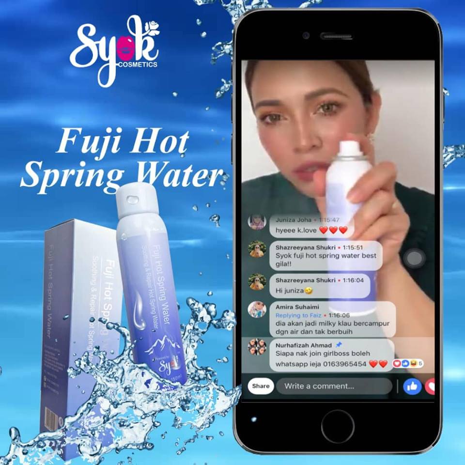 FUJI HOT SPRING WATER MIST by SYOK COSMETICS IntanBeautyCentre