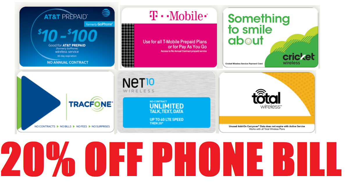 20 off Wireless Phone Prepaid Cards + Free Instant Email Delivery T