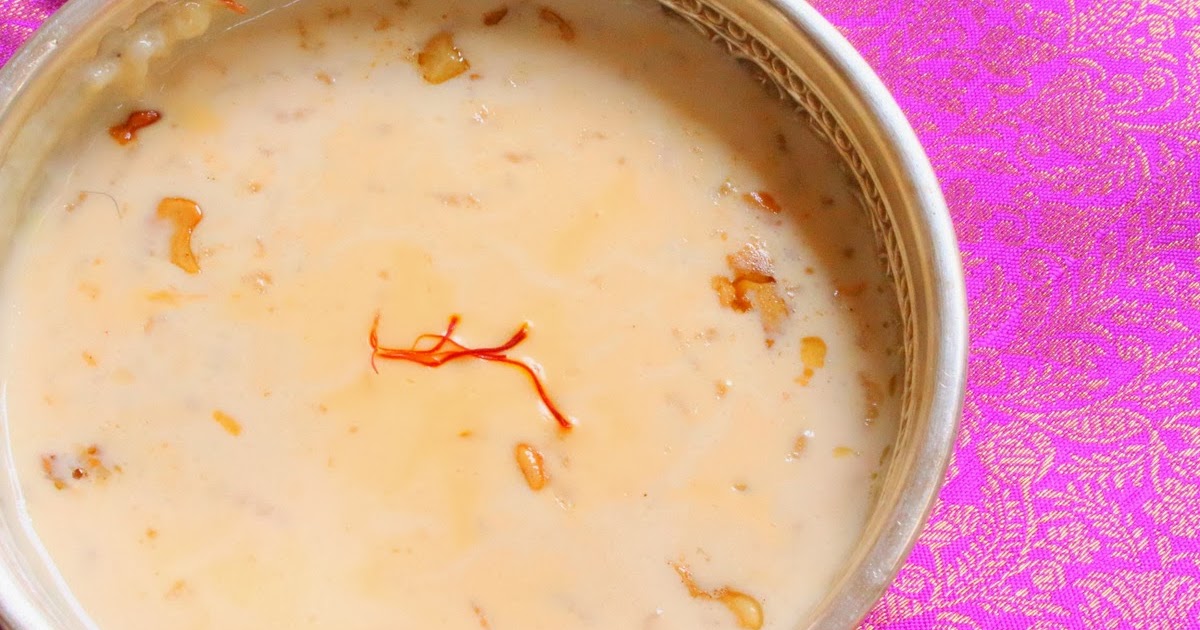 IndianVegKitchen PAAL PAYASAM EASY RICE KHEER RECIPE PRESSURE