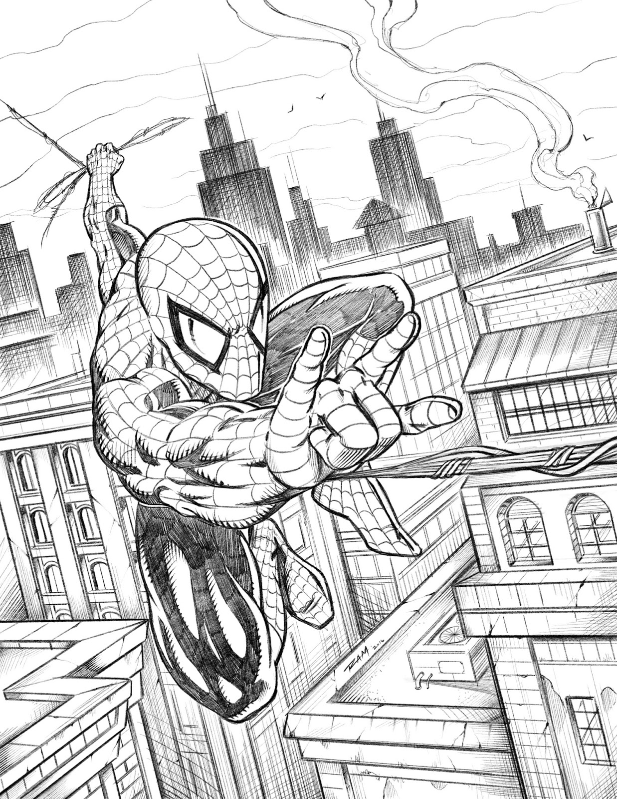Ram Studios Comics: Drawing Spider-man on the iPad Pro in Procreate
