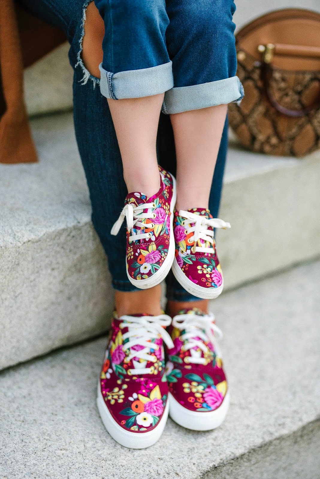 Mommy & Me Style: Twinning in Keds x Rifle Paper Co. Sneakers - Something Delightful Blog