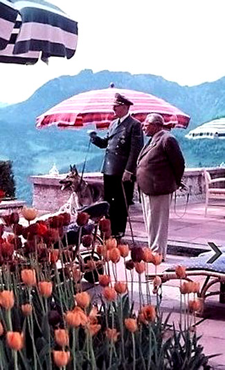 Hitler and Heinrich Hoffmann Color photo World war II worldwartwo.filminspector.com