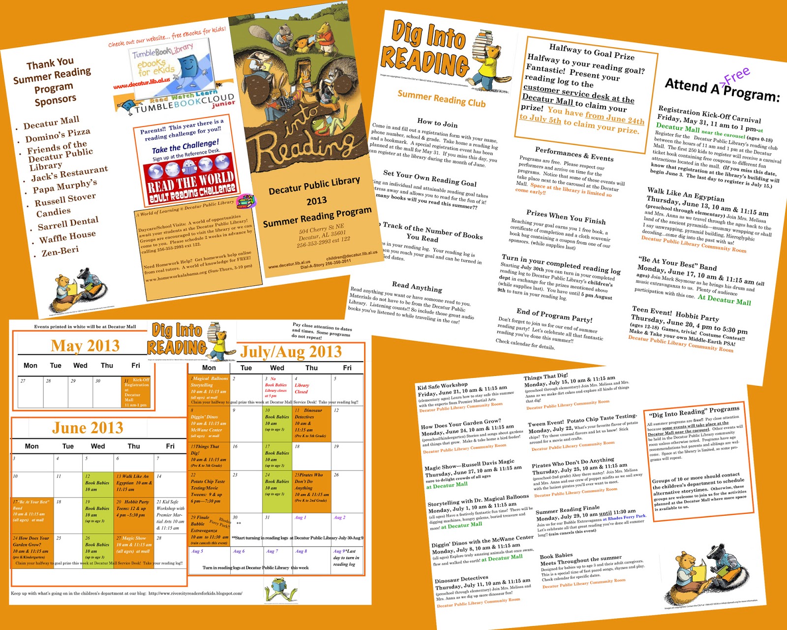 River City Readers for Kids: Summer Reading Schedule!!