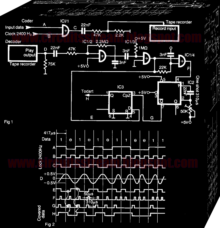 Simple Tape Recorder Interface Circuit Diagram | Electronic Circuit