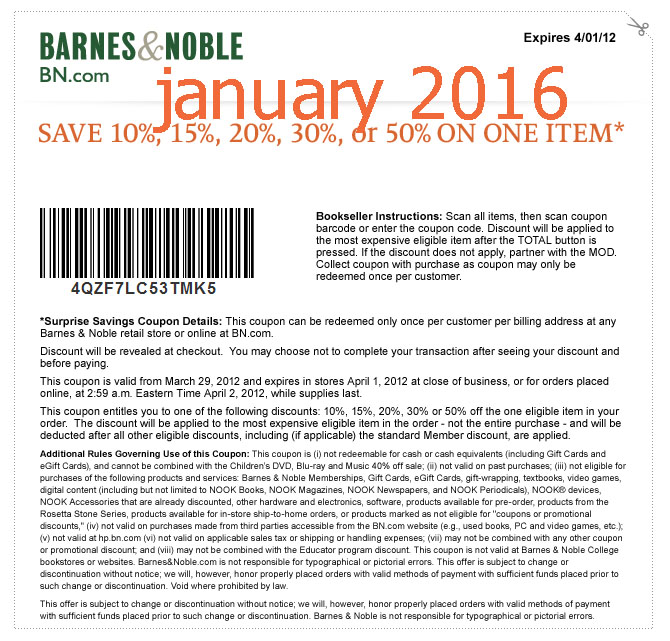 Barnes Noble Printable Coupon Mugs Printed