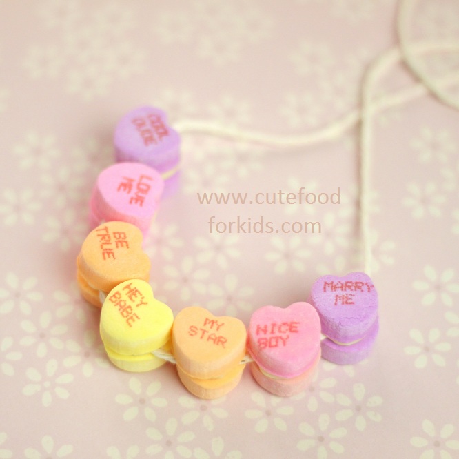 Cute Food For Kids?: Edible Necklace for Valentine's Day