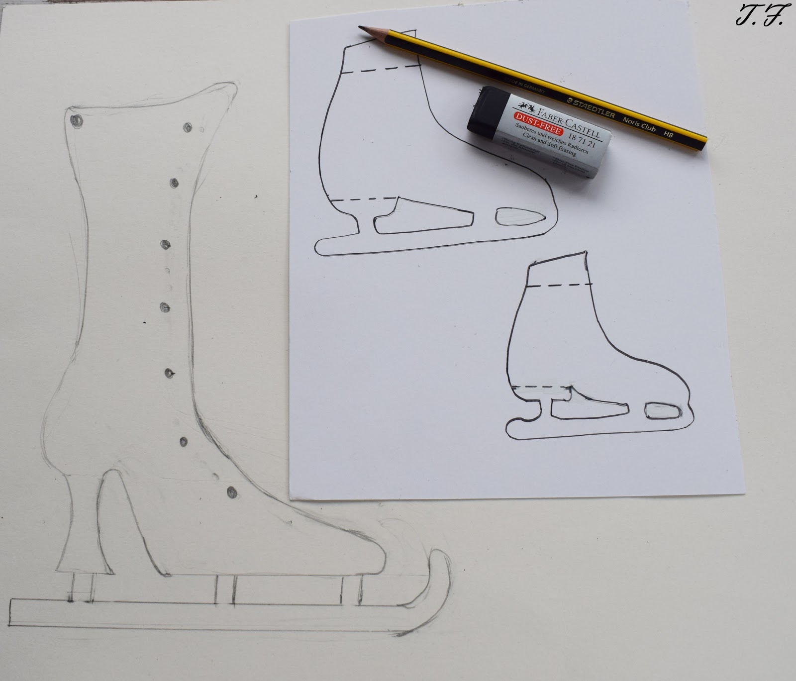 DIY Schlittschuhe zur Winterzeit (mit 2 Vorlagen) | Scheunenzauber