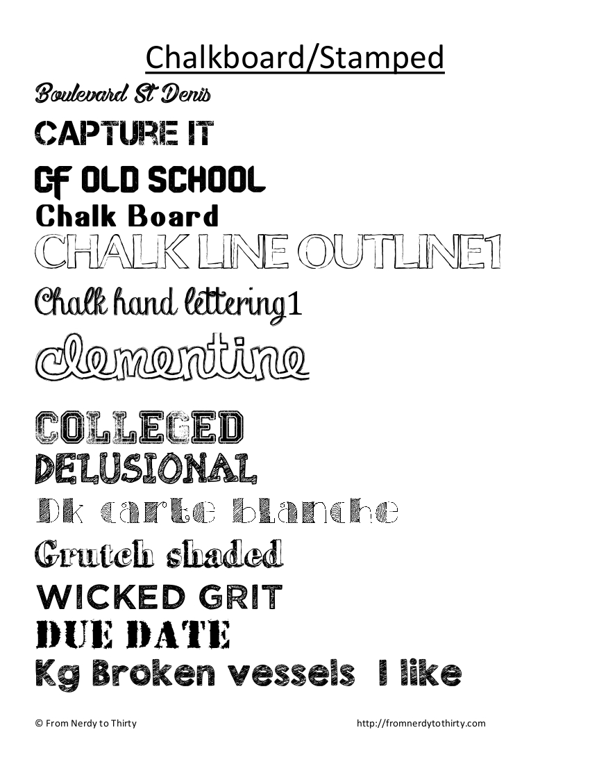 From Nerdy to Thirty A Font Nerd's Favorite Fonts
