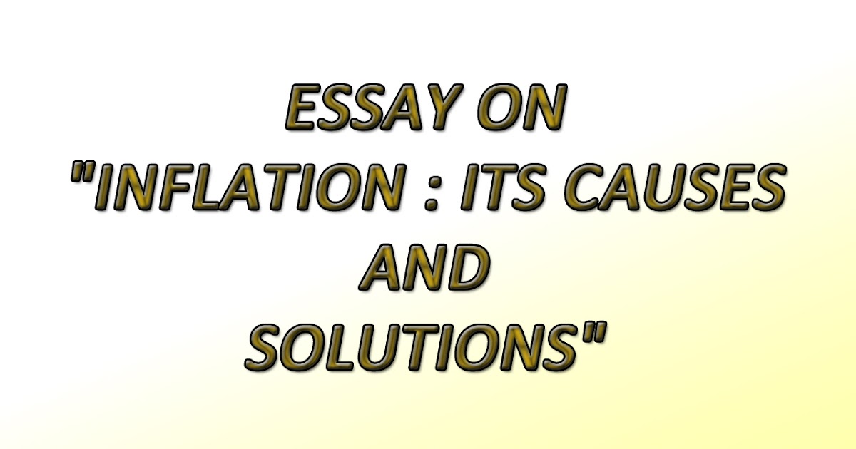 Essay on inflation