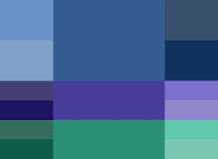 Bright Cobalt Cветлый кобальт Палитра аналогичных (смежных) цветов Осень-зима 2014 Pantone модные популярные