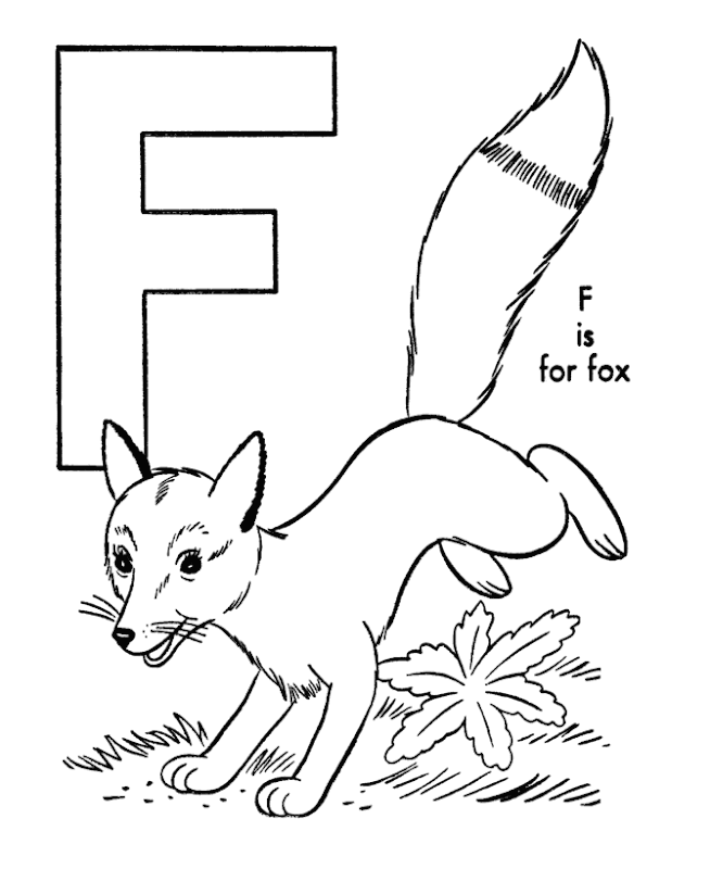 printable alphabet coloring pages fox title=
