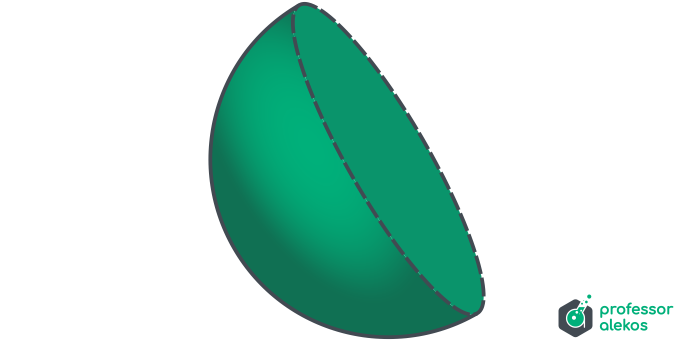 ilustração do modelo atômico de Dalton, que ficou conhecido como o átomo bola de bilhar. No desenho, é possivel ver a secção de uma esfera maciça.