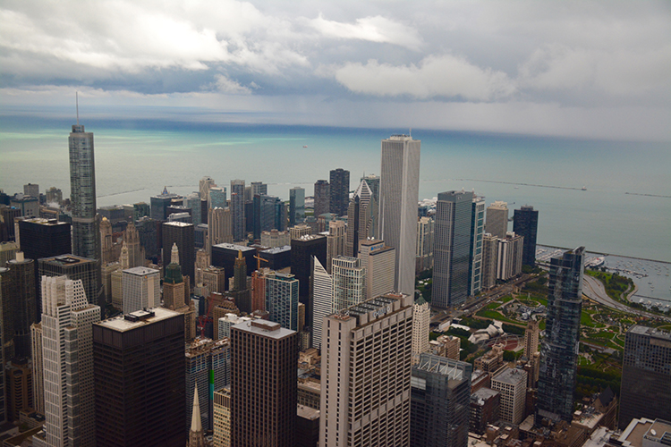 Views from the Willis Tower Sky Deck; Chicago Views from the Willis Tower Sky Deck; Chicago