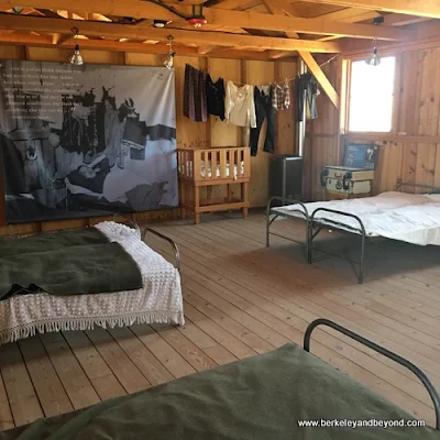 inside barracks at Manzanar National Historic Site in Independence, California