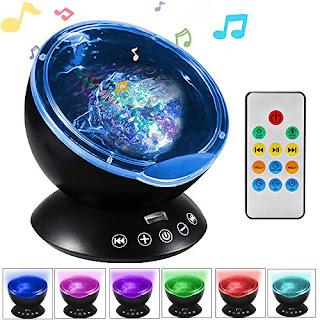 Totobay Color Night Light Projector with Music Player