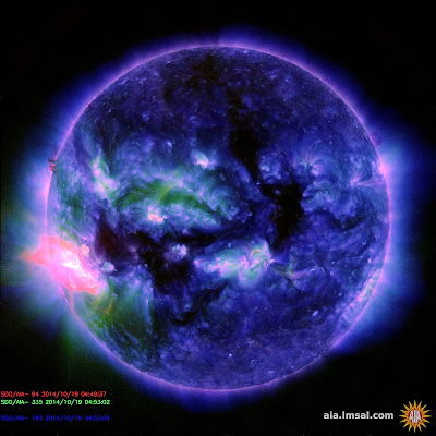 Solar Flare Causes Strong HF Radio Blackout On The Dayside Of Earth 10-19-14
