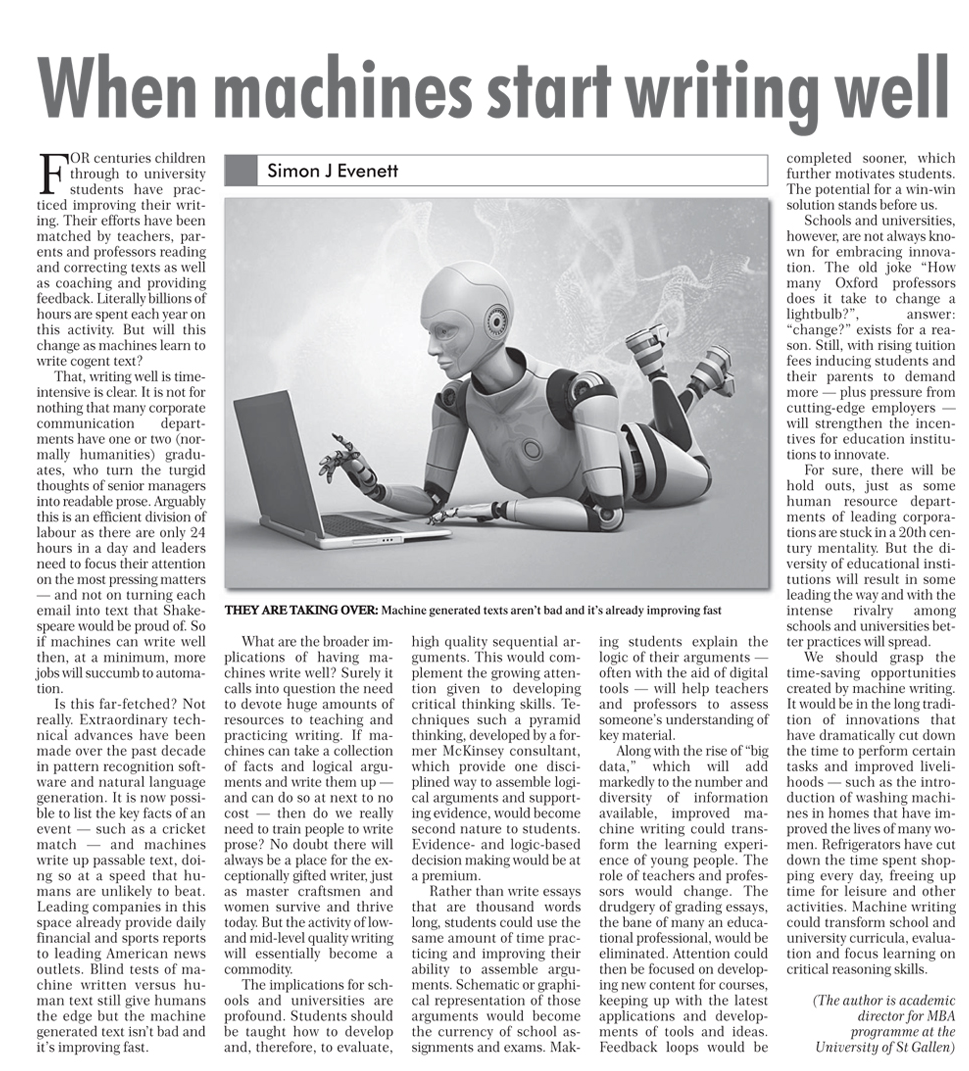 FYILibrarian When machines start writing well