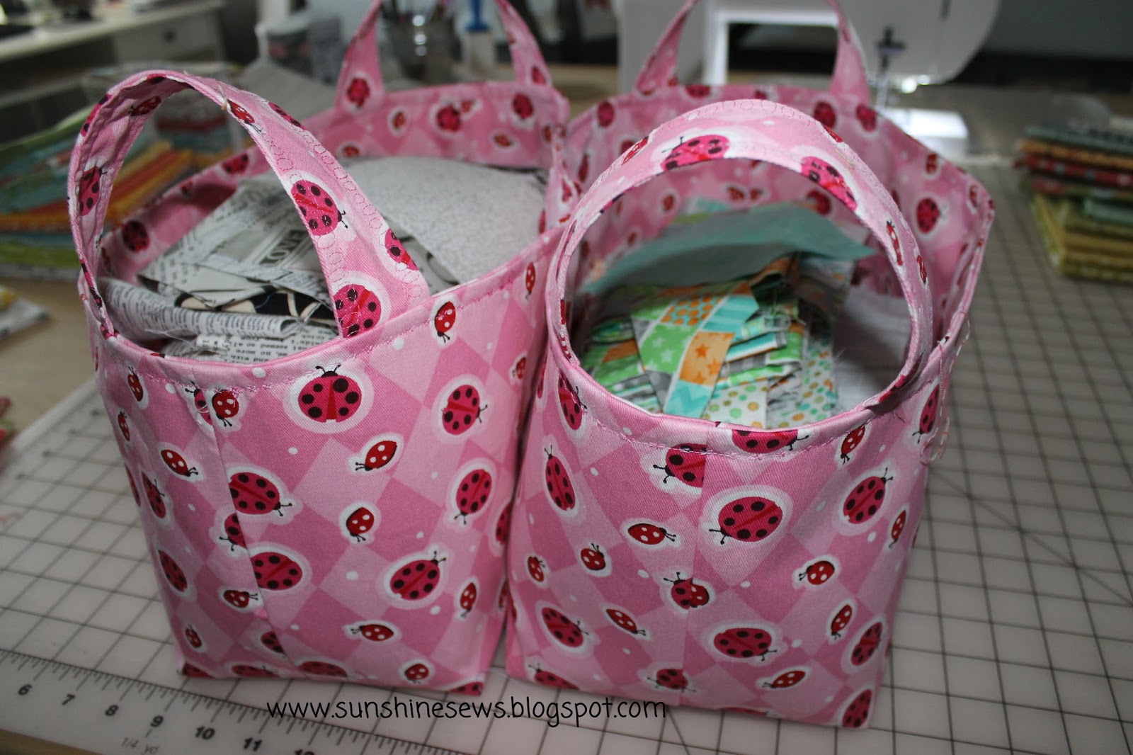 SunShine Sews... Quick and Easy Fabric Baskets