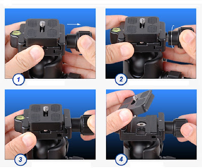 New Benro B Series Quick Release Clamp release sequence