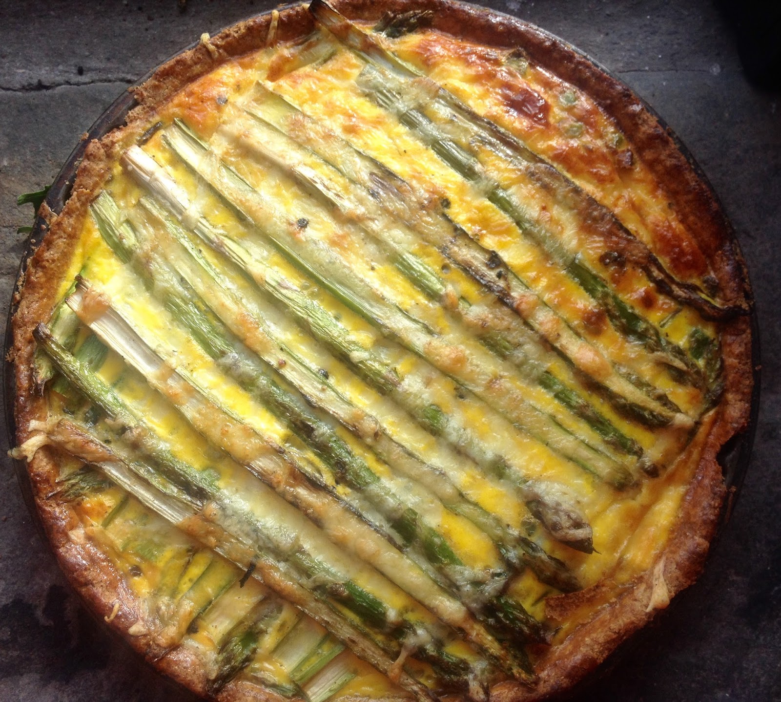 Hanako's Kitchen Asparagus and Onion Flan