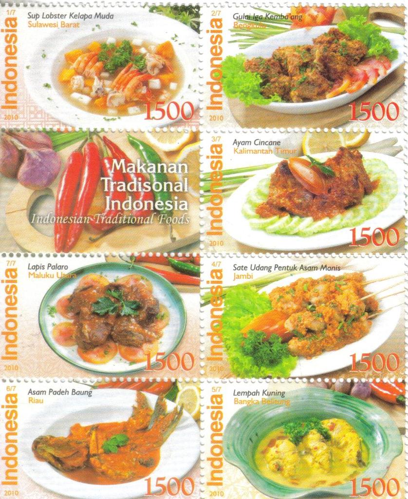 Let me take you on a philatelic trip......: Indonesian Traditional Food