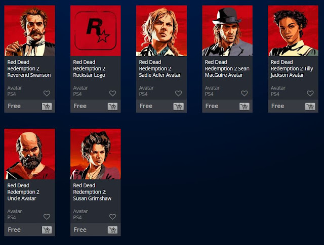 أحصل الأن على جميع الصور الشخصية لأبطال لعبة Red Dead Redemption 2 بالمجان على جهاز PS4 