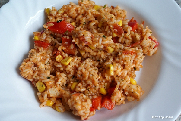 Essensschlacht: Rezept: Reispfanne mit Tomaten-Sugo