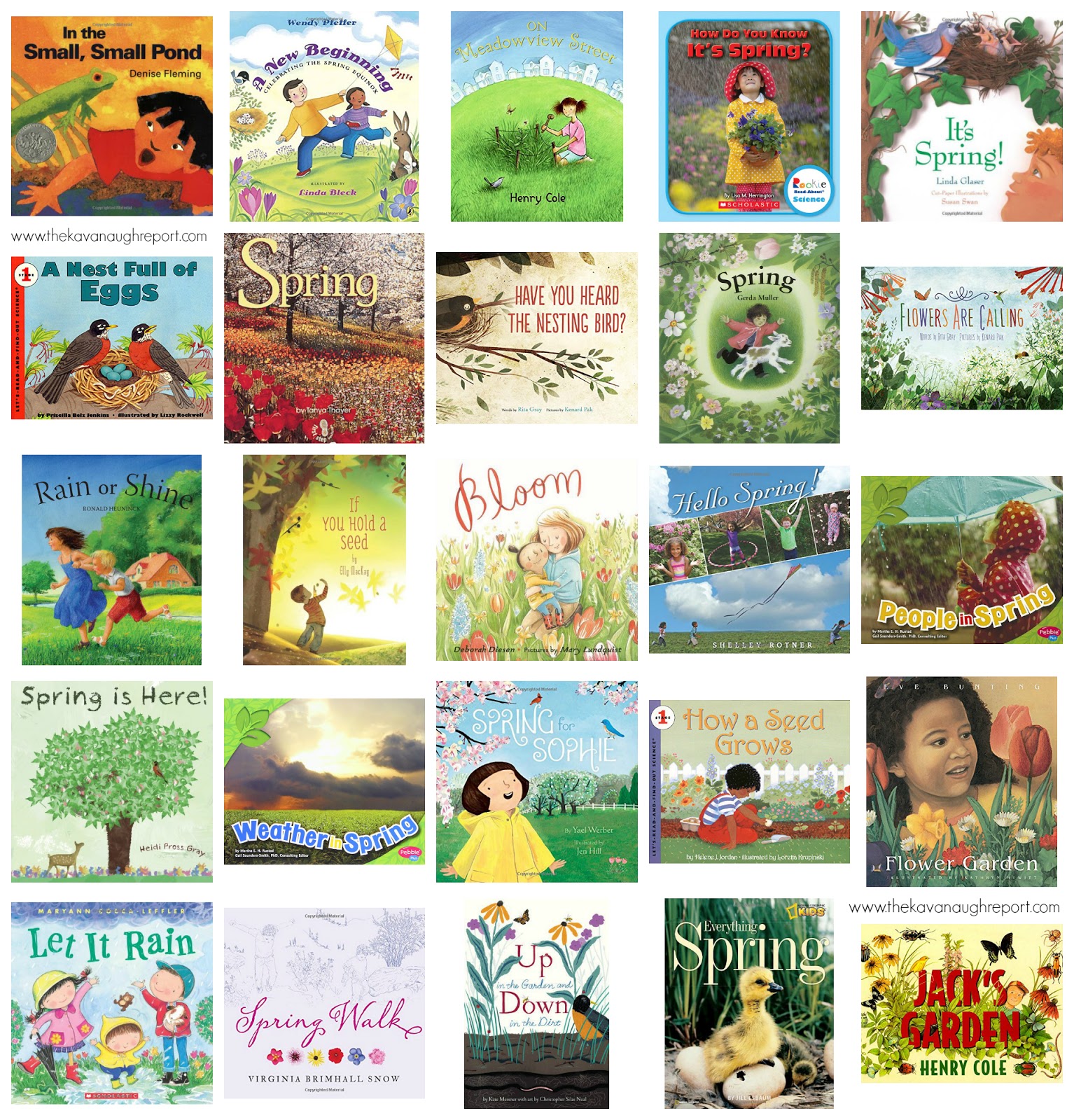25 Montessori friendly children's books for spring. These books are great introductions to the spring season for young children.