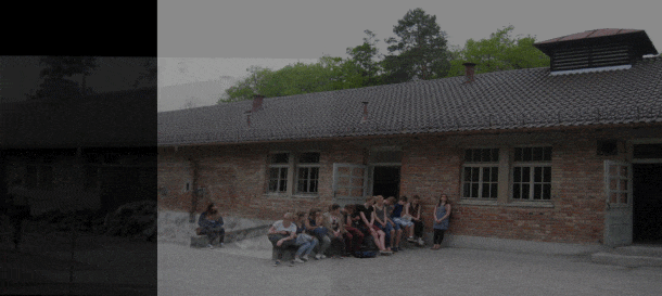 Bavarian International School students at Dachau crematorium