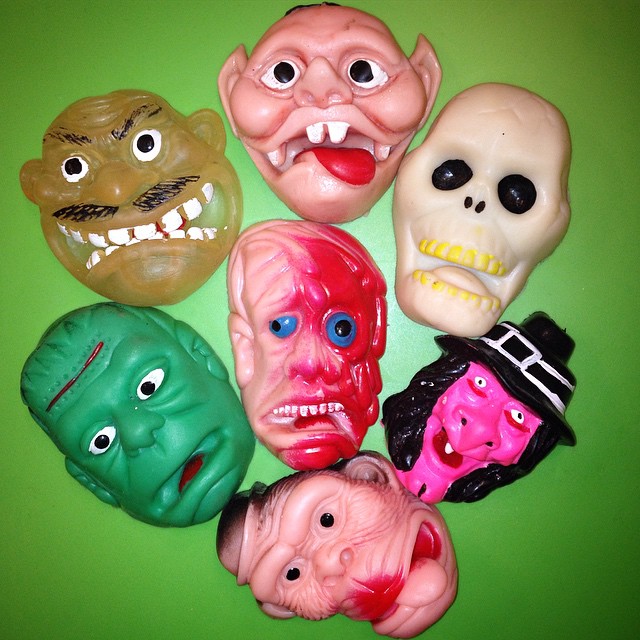 vintage monster finger puppets