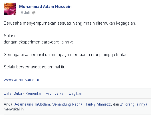 Bukti Kata Motivasi Muhammad Adam Hussein, S.Pd - Kedua