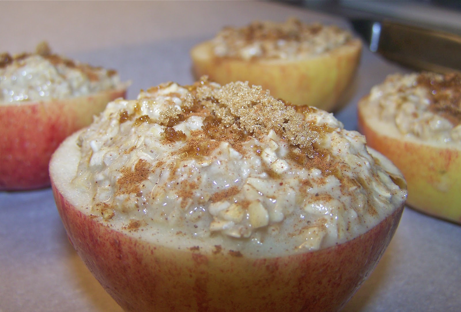 Little Mommy, Big Appetite Healthy Baked Oatmeal in a Spiced Apple "Bowl"
