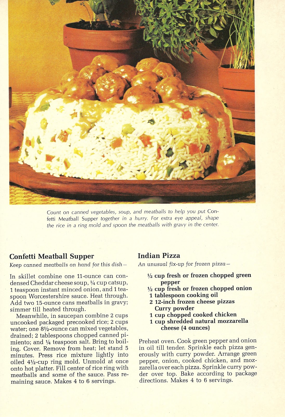 Yuckylicious Confetti Meatball Supper