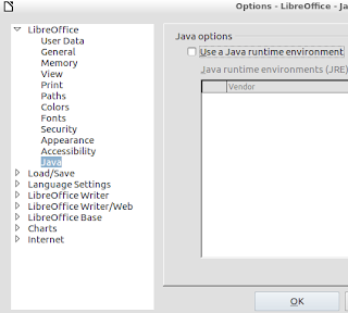 disable java in libreoffice disable java in libreoffice
